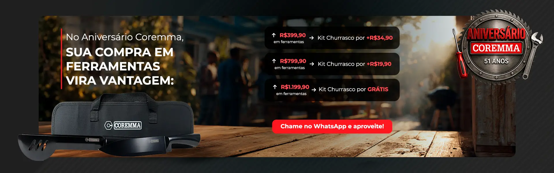 Ferramentas + Kit Churrasco